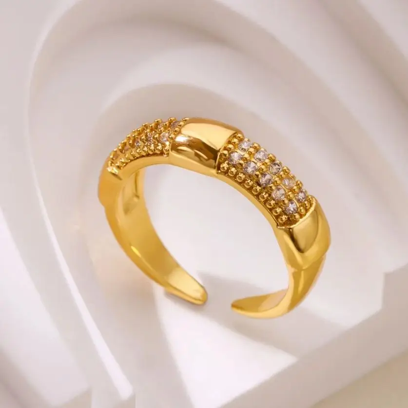 Zircon Rings Women Stainless Steel