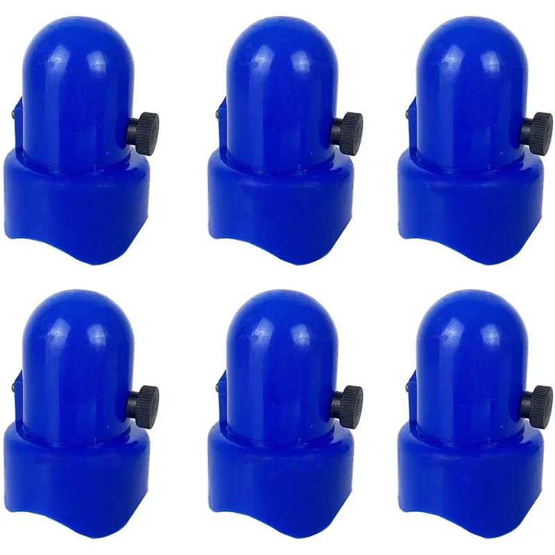 6Pcs Trampoline Enclosure Pole Caps with Screws 0.98/1.26/1.5&rdquo;Diameter Waterproof Durable Safety Leisure Spare Part for Net Hook Trampoline End Cap
