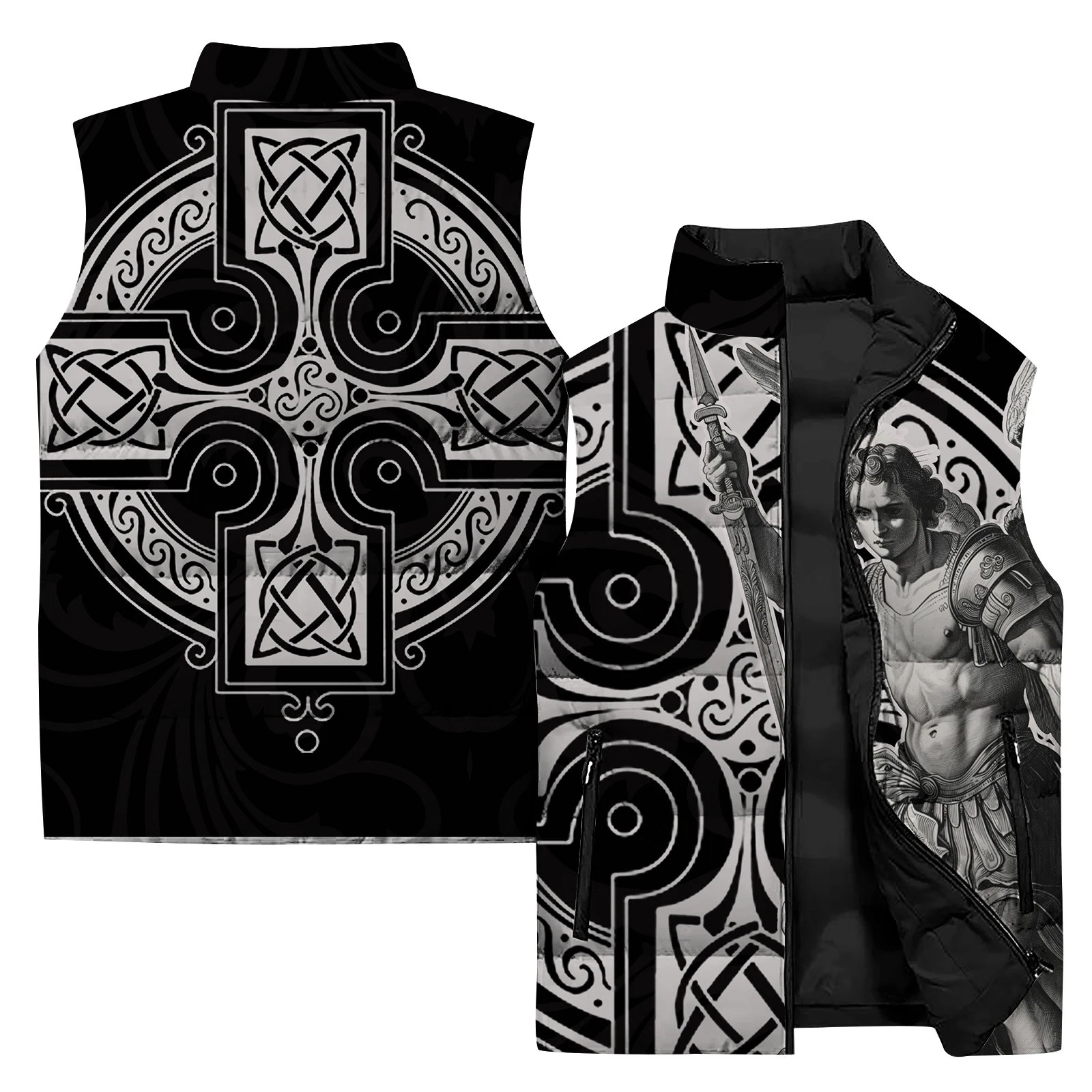Chalecos ligeros para hombre Chaquetas de invierno cálidas para hombre Chaquetas de plumas de Jesús para hombre 2024 Chaleco de trabajo religioso con esculturas de moda Abrigo fresco para el trabajo