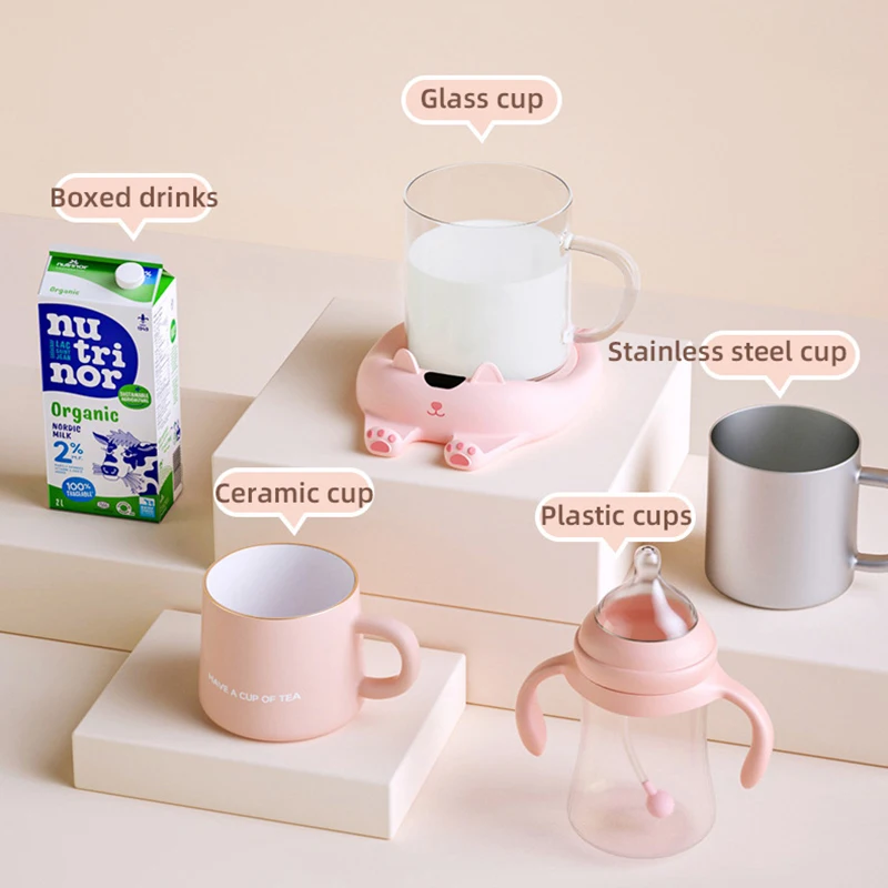 220V Cup Heater Coffee Mug Cup Mat Warmer Heating Pad for Home Office Milk Tea Coffee Heater Auto-off For Friends Gift