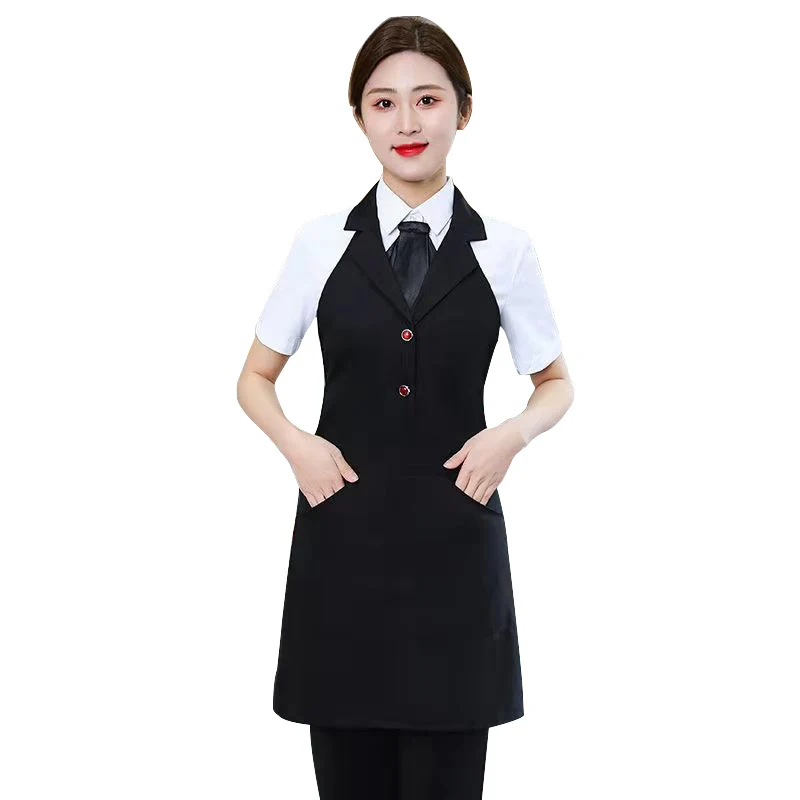 

Cooking Baking Flower Shop Cleaning Work Apron Uniform Woman Men Salon Hairdressing Pinafore Restaurant Kitchen Bib Waitress