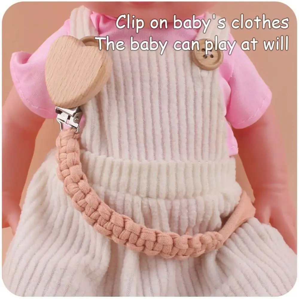 Heart Shape Toddler Pacifier Holder Clips Chain Teether Toys Straps Dummy Clips