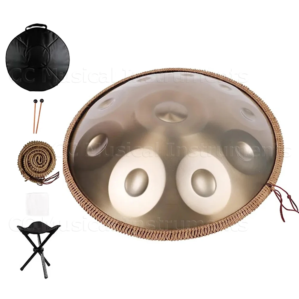 9/10/12/14 Tone Handpan Drum 22 Inches 432hz 440hz D Minor Steel Tongue Drum Yoga Meditation Music Drums Percussion Instruments musical percussion instruments,tongue drum