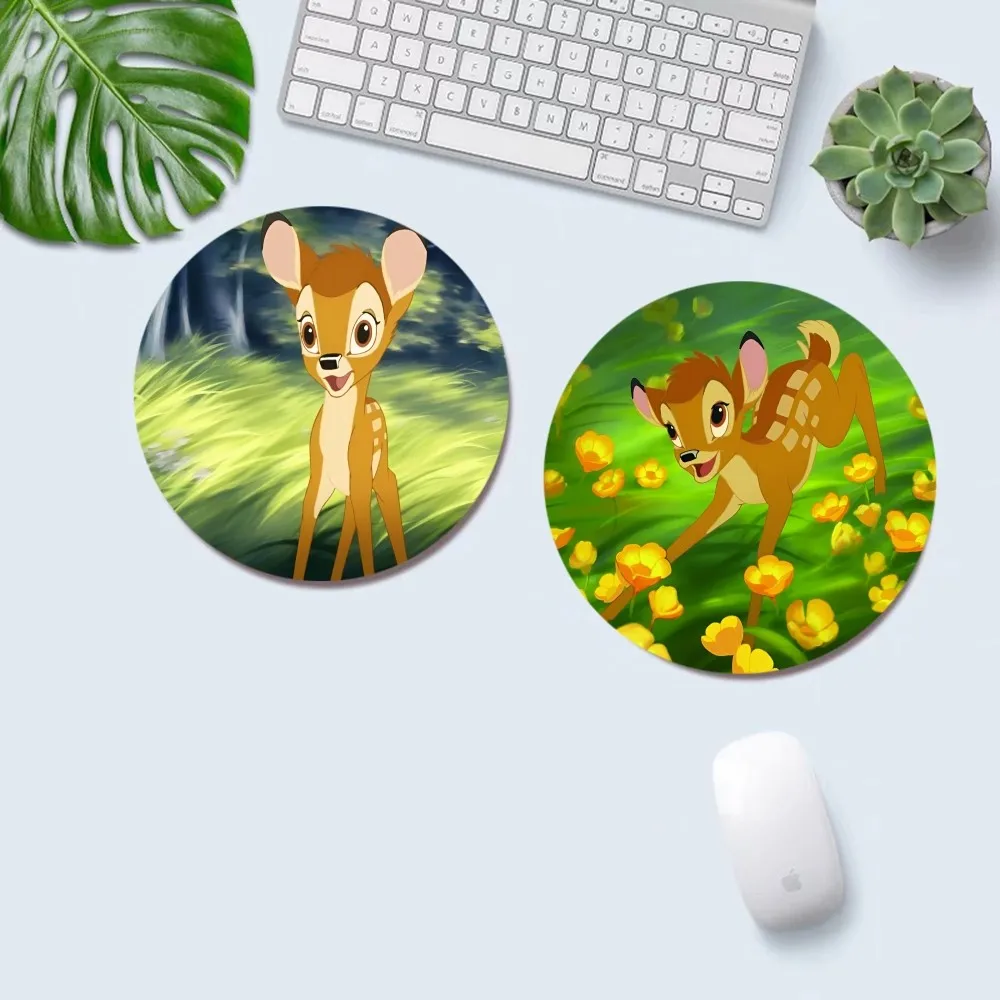 

Disney Bambi Mousepad INS Tide Round Office Student Gaming Thickened Writing Pad Non-slip Cushion Mouse Pad for PC Table