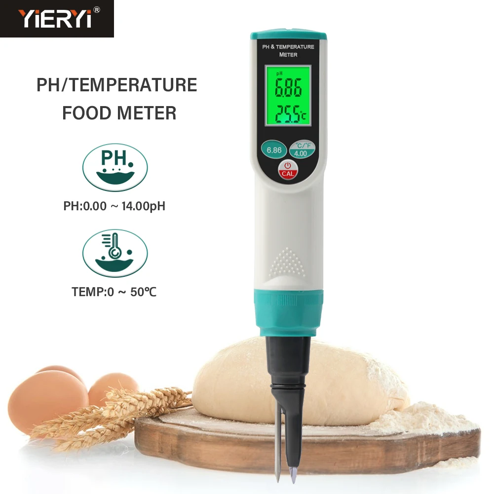 PH-mètre numérique pour la transformation des aliments, PH818M, testeur de  PH 2 en 1, solution, compteur de température, rétroéclairage LCD, sonde de  mesure du PH - AliExpress