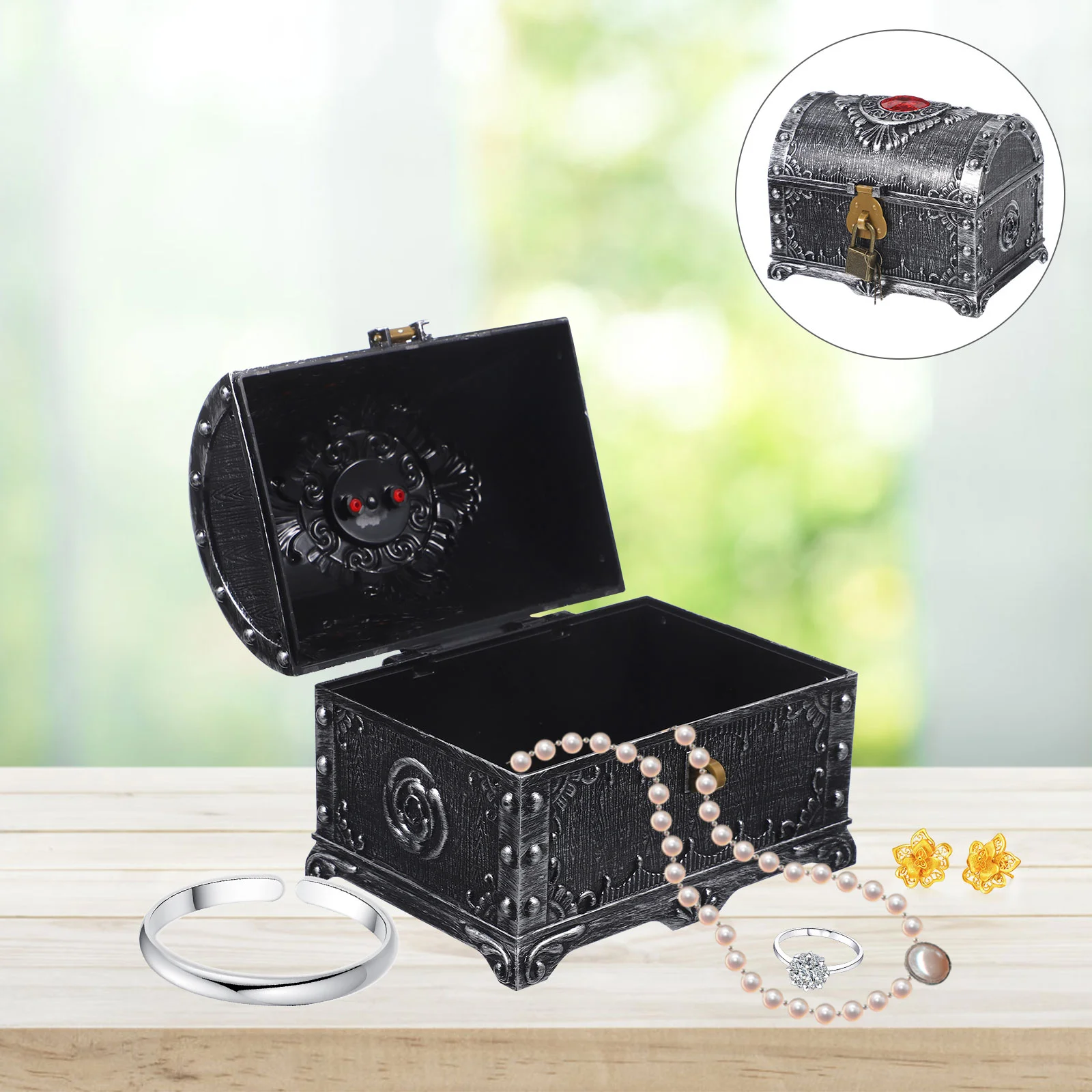 

Jewelry Boxes Treasure Chest Ornaments Organizer Toy Plastic For Craft Retro Sundries Candy Case Child