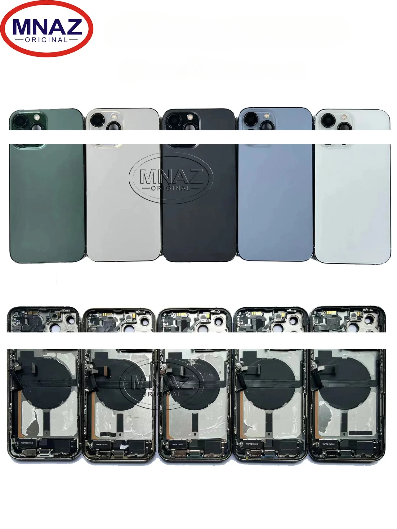 

Full Assembly Back Cover for 13 Pro MAX Housing Battery Door Middle Chassis Frame Rear with Flex Cable Phone Repair Parts