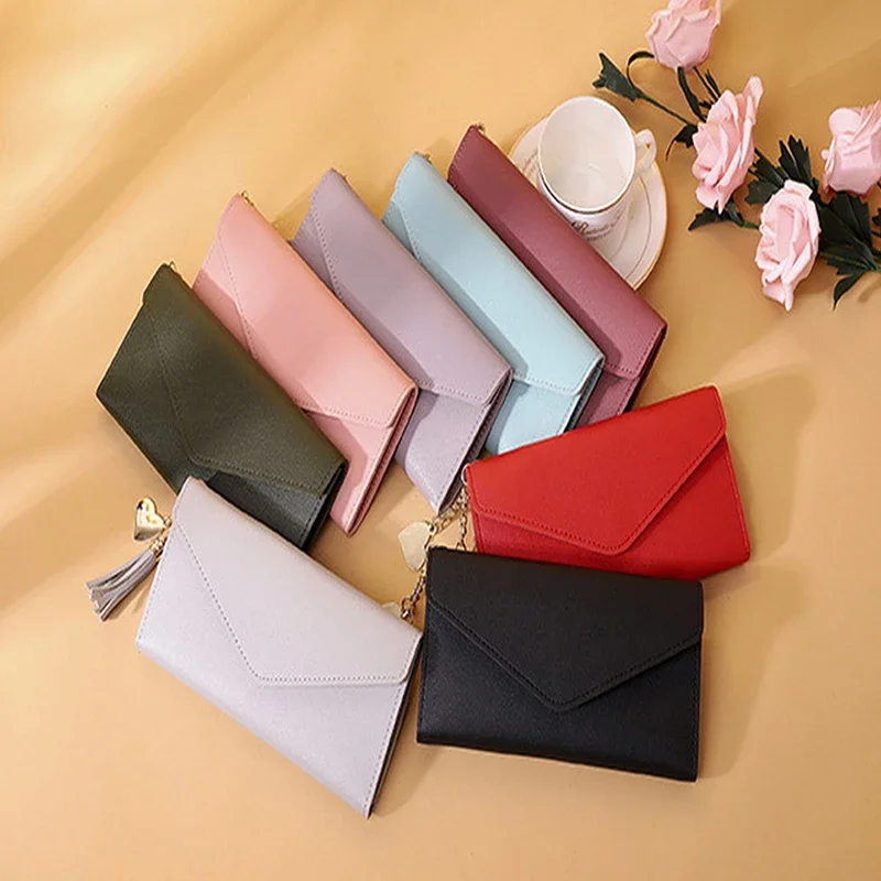 Fashion Women Wallets Simple Zipper Purses Black White Gray Red Long Section Clutch Wallet Soft PU Leather Money Bag 3