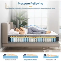 12-inch mixed large box mattress, memory sponge and independent bagged spring, medium hardness mattress 2
