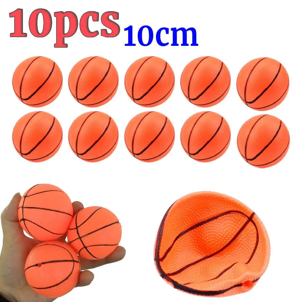 10 개/몫 10cm 풍선 농구 PVC 미니 오렌지 농구 작은 농구 여름 해변 농구..