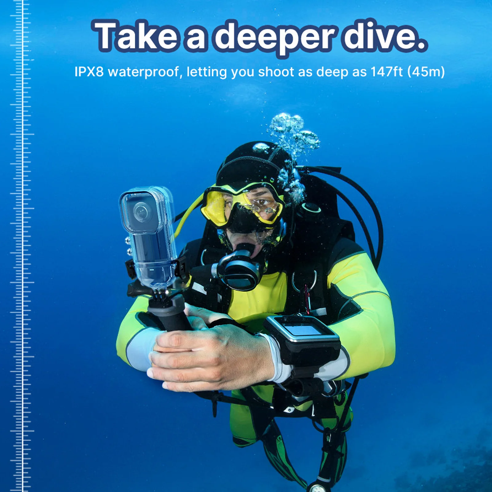 Boîtier étanche 45m pour Insta360 X3 - Plongée sous-marine