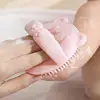 K8GF Newborns Bath Brush for Sensitive Skin Round Edges Silicone Baby Scalp Massager Easy To Clean Animal Themed