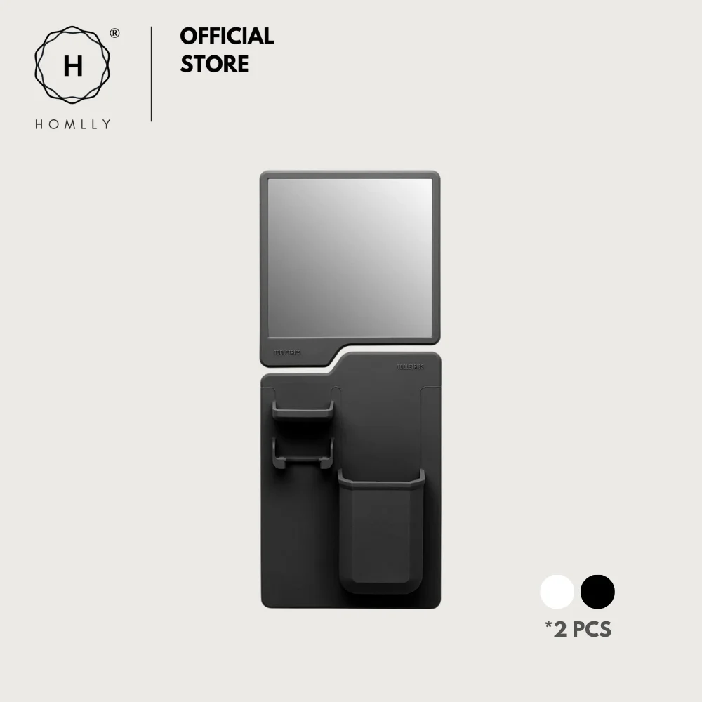 Homlly Silicone Shower Mirror Razor ToothBrush Holder