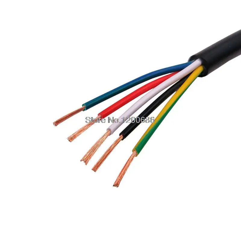 1M 1Meter PVC 10C*0.3mm 멀티 코어 케이블 검정색 22AWG 0.3MM RVV10 코어 제어 신호 라인 구리선 10 코어 1Meter 0.3MM