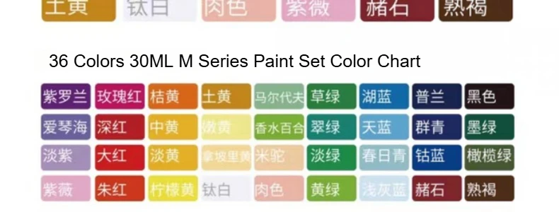 MIYA Gouache-Farbgelee-Set M7, 24/36/42 Farben, 30/60/80 ml, für Kunststudenten, formaldehydfrei, TRU, ultradünnes Etui aus weichem Gummi – Detail 6