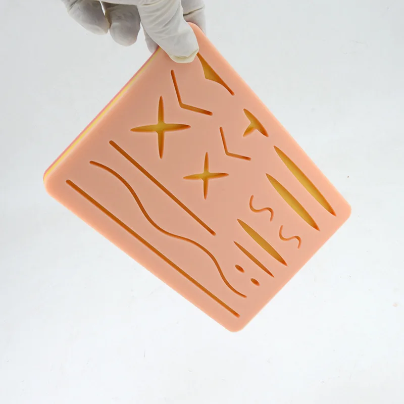 For Medical Surgical Suture Practice with Pre-cut Wounds Silicone 3 Layer Suture Practice Kit 5