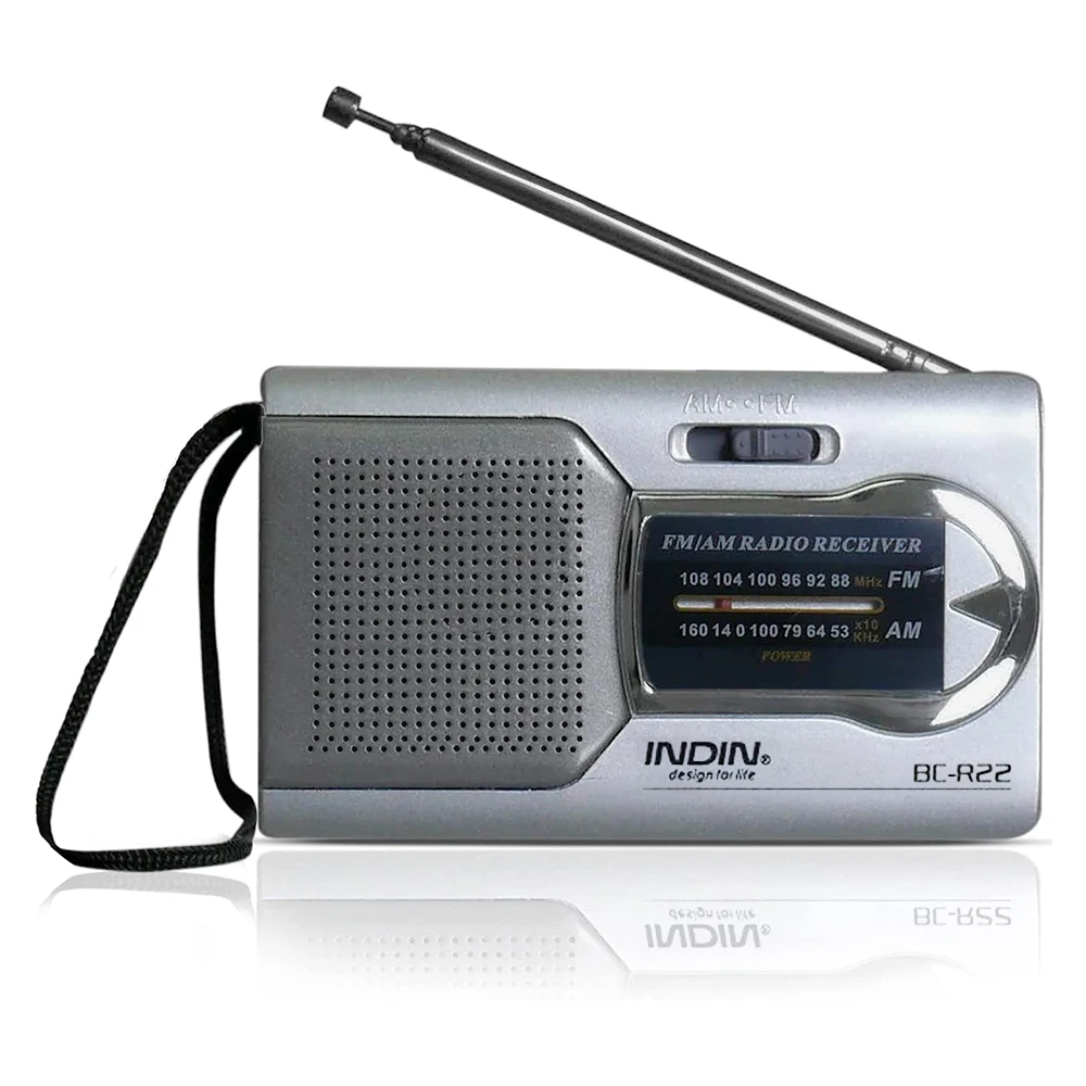 스피커와 헤드폰 잭이 있는 AM FM 휴대용 라디오, 노인, 가정, 야외용 경량 휴대용 비상용 포켓 라디오