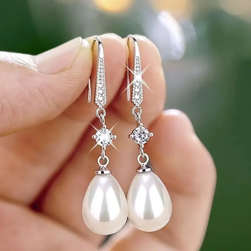 271903-e76fc8.jpg Fashion Water Drop Pearl Zircon Dangle Earrings for Women Bridesmaid Wedding Jewelry Fashion Water Drop Pearl Zircon Dangle Earrings for Women Bridesmaid Wedding Jewelry Mallzona