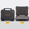 Tool Box Hard Carry Case Bag Waterproof Safety Carrying Case PU Portable Tools Suitcase Military Pistol Storage Bag & Foam Pads 6
