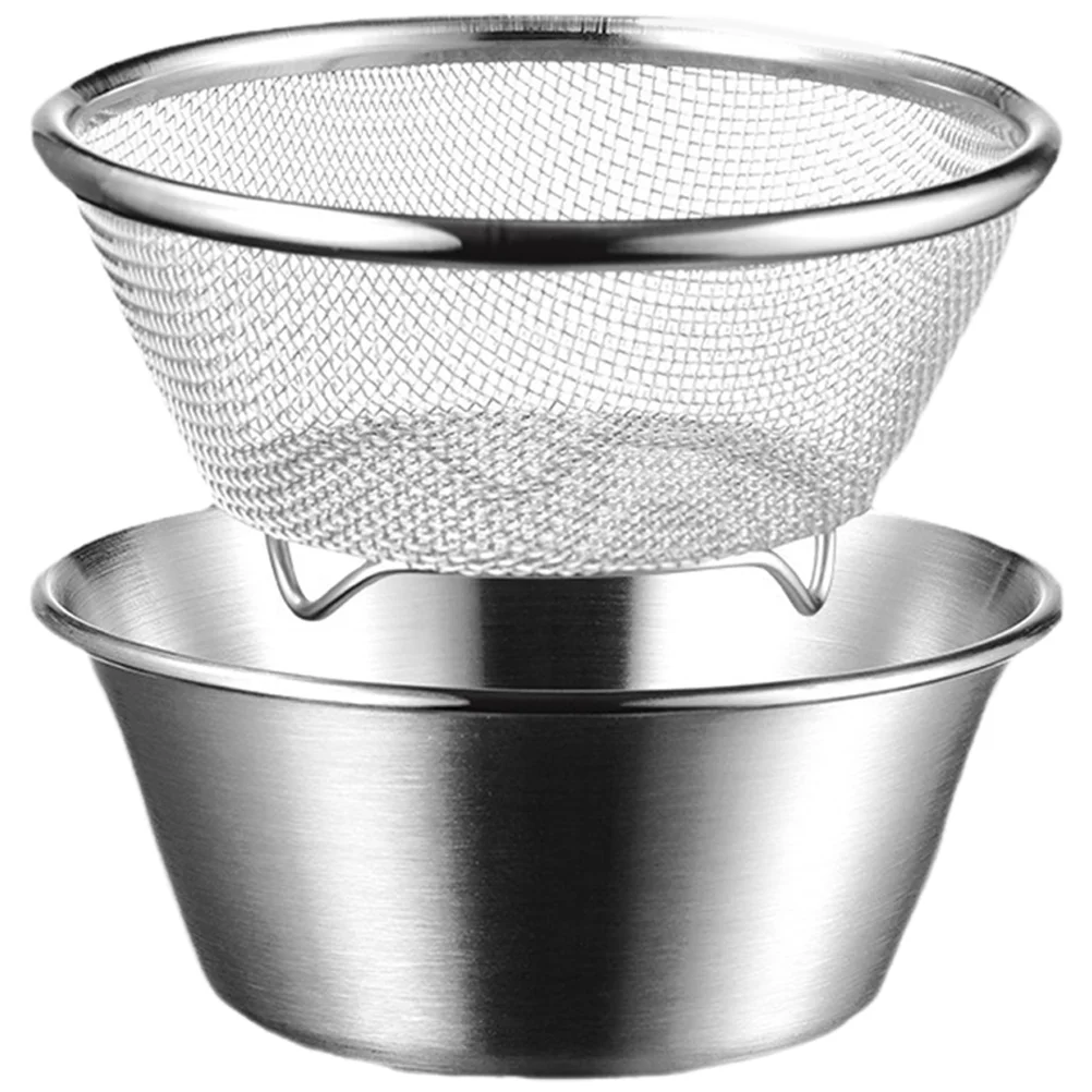 

1 Set of Rice Colander and Bowl Set Kitchen Colander Strainer Basket Fruits Vegetable Washing Basin Set