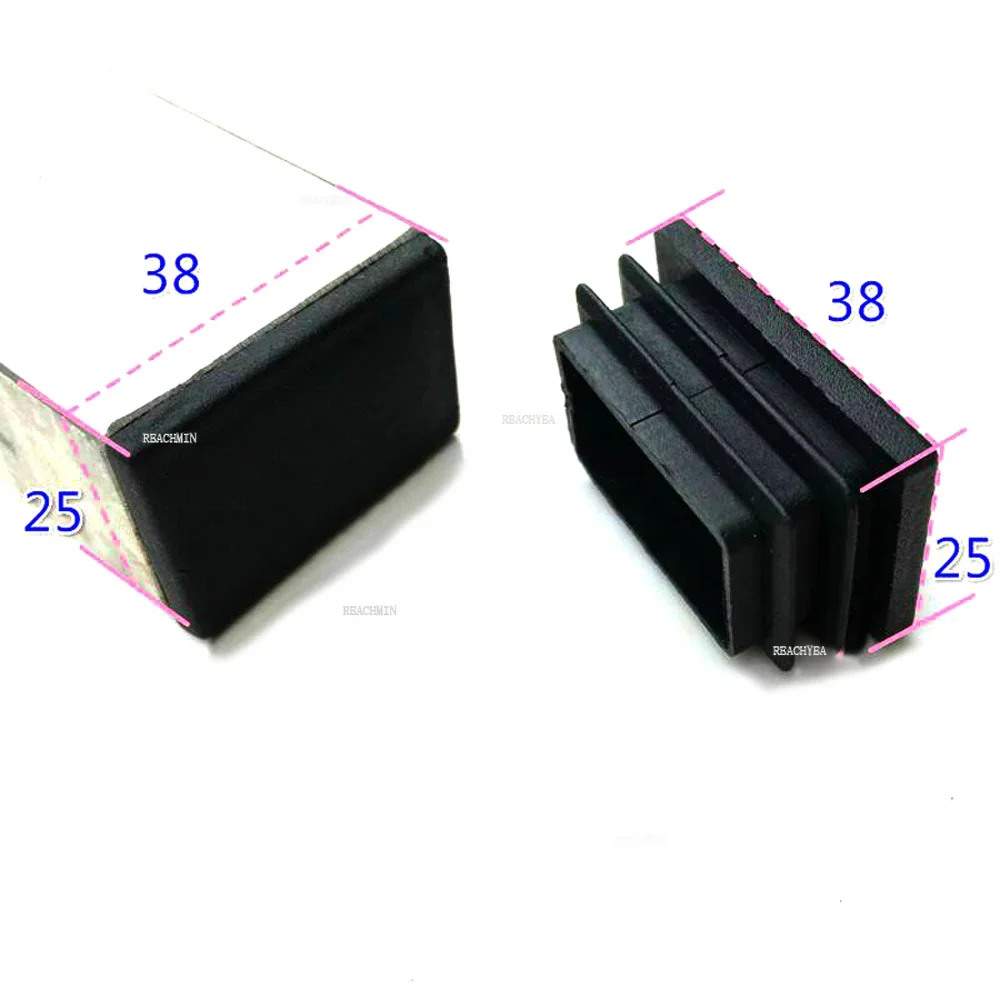 Rectangle Plastic Black Blanking End Cap Caps 2/5/10pcs Tube Pipe Inserts Plug Bung Steel Leg Stopfen 10x20mm~30x100mm Pipe End Cap Rubber Caps Silicone Rubber Caps