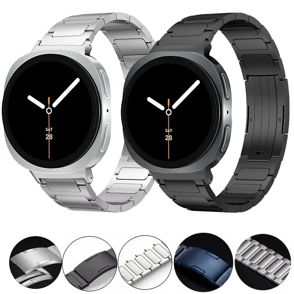 Metal Strap for Samsung Galaxy Watch 8 40mm 44mm/Classic 46mm Titanium Comfortable Wristband for Galaxy Watch 8 Ultra 47mm Belt