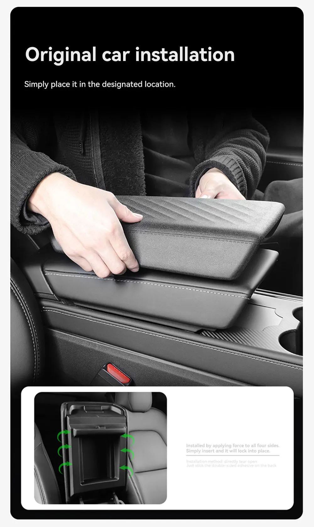 YZ Für Tesla Model Y Juniper 3 Highland Mittelarmlehnenabdeckung Schutz Soft Pad Case TPE Auto Interieur 2026 Zubehör – Detail 6