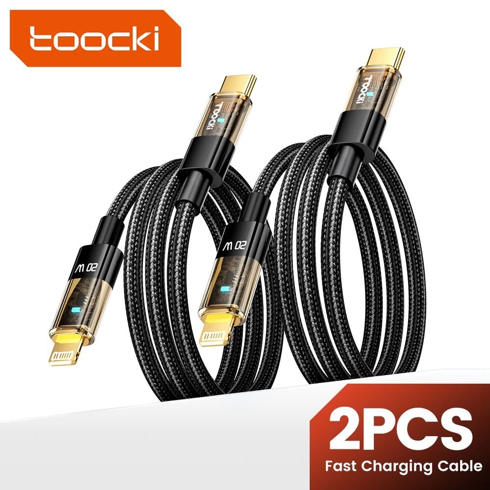 Toocki 2PCS PD 20W Fast Charging Type C Cable For iPhone 14 13 12 11 ...