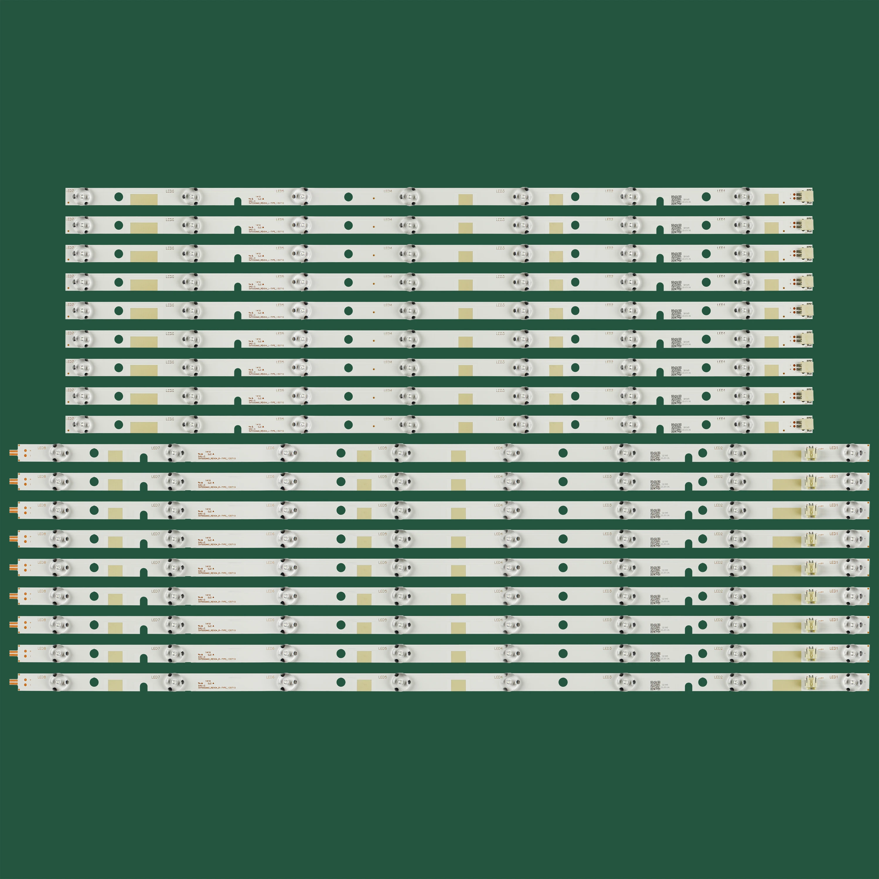 

Светодиодная лента для подсветки TOSHIBA 55L7453D 55L7453DB BZ556503 55L7453RB 55M7463 svt550aa0 _ rev04_r/L-Type 130710 E306084, 18 шт.