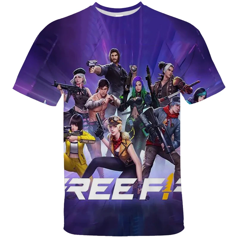 thumbnail image 1 of Camiseta de videojuego Free Fire, camiseta de manga corta con estampado 3D para hombre, camisetas casuales de verano, ropa para hombre, camisetas para adolescentes, camiseta, 1 of 5