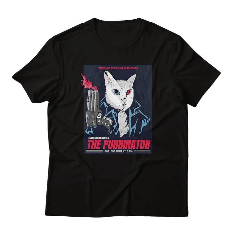 

The Purrinator Parody Unisex T-Shirt For Fans Of Books Terminator Cat Love Cat Mom Pet Sci-Fi Movies Action Lootgear