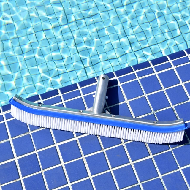 Úszómedence Gyógyfürdő Alumínium Fogantyú Tisztító Kefe Fejét Seprű Hajlító Szerszám Algák Eltávolító Berendezés