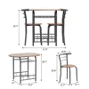 3 Pieces Dining Set Breakfast Table Set Space Saving Wooden Chairs and Table Set, for Dining, Office and Living Spaces of Home 6