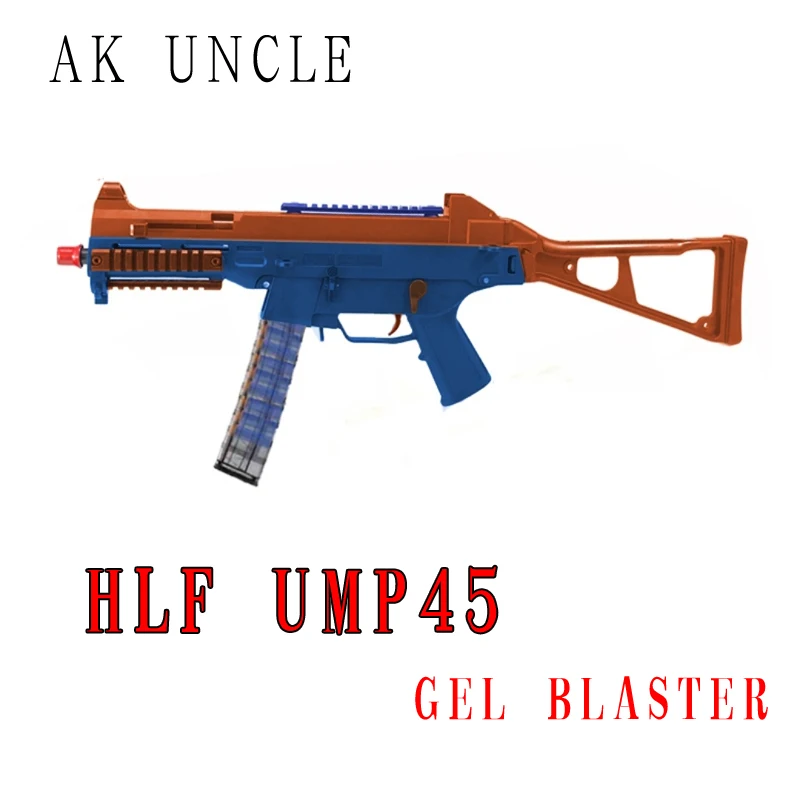 Ak Uncle Gel Blaster Hlf UMP 45 Magazine Feeding Toys Gun Electric Continuous Launch Children's Gifts War Games Toy