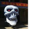 Printed Giant Inflatable Skull Head with Lights Outdoor Hanging Ghost Skeleton Air Model Toy For Halloween Festival Decoration 2