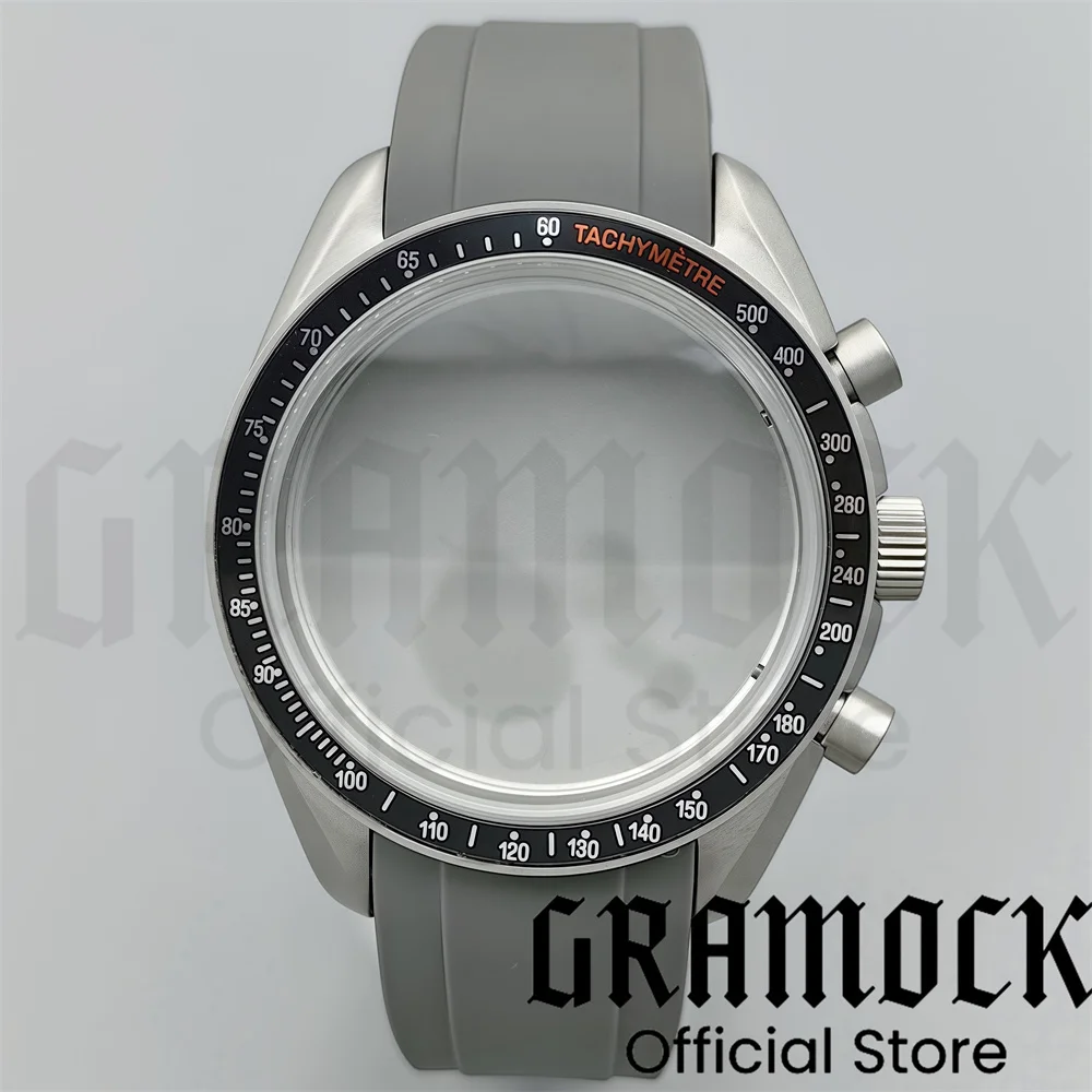 VK63 VK64 40mm Titanium Watch Case Black Silver Insert Dome
