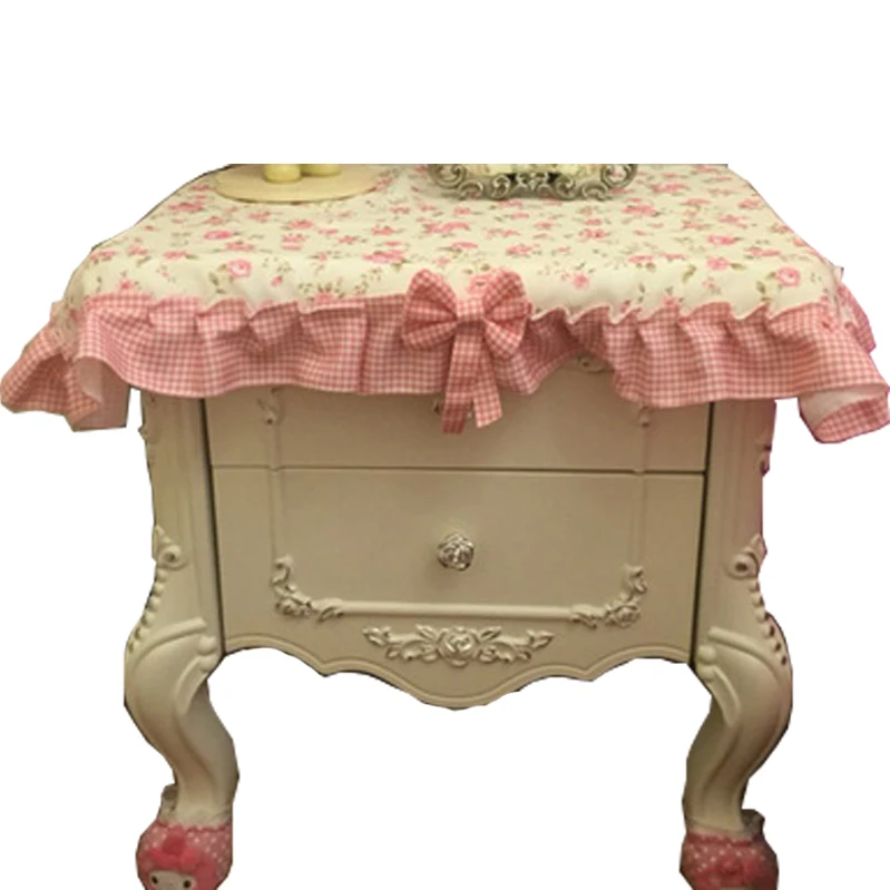 European Sle Bede Table Cover Cloth Dustproof Lace Coffee Table Cloth Universal Cover Towel Korean Sle Home Fabric
