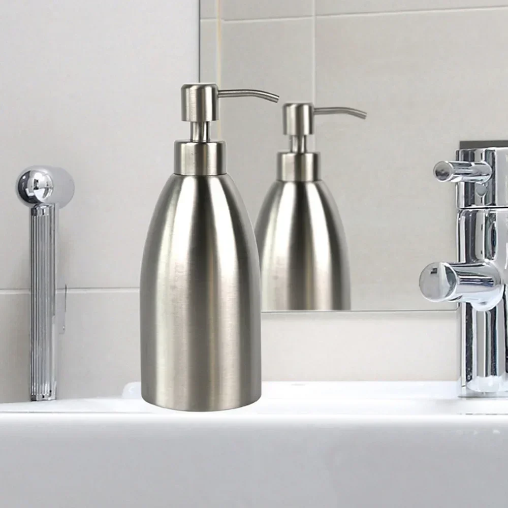 Description Picture 6 of itemHot 500ml Stainless Steel Polished Soap Dispenser Press Type Liquid Lotion Bottle Shampoo Container Bathroom Hardware