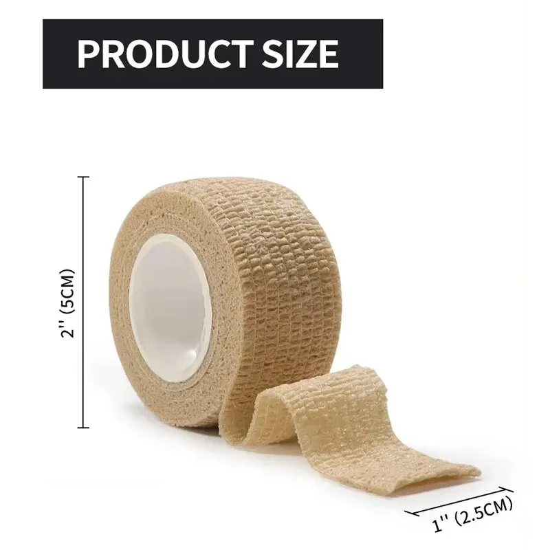 Self-Adherent Cohesive Bandage Wrap – Stretchable Skin Color Athletic Tape, Non-Woven Self-Adhesive Elastic Bandage