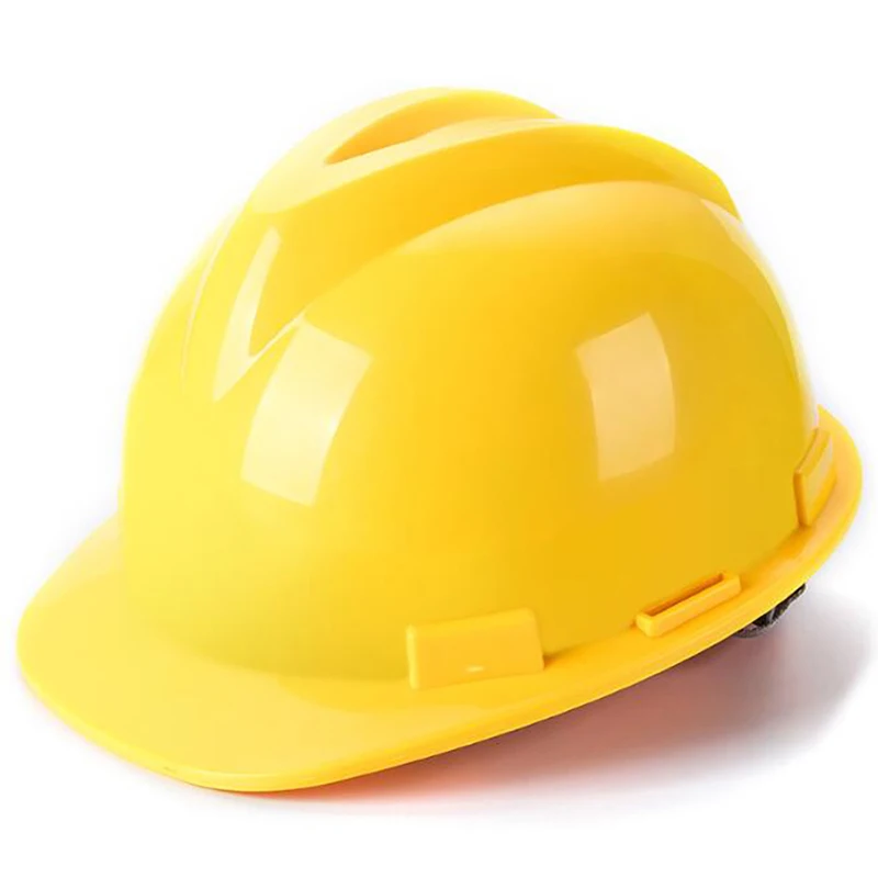 

Worker Construction Site Protective Cap ABS Hard Hat V Shaped Adjustable Size Rotary Knob Safety Helmet