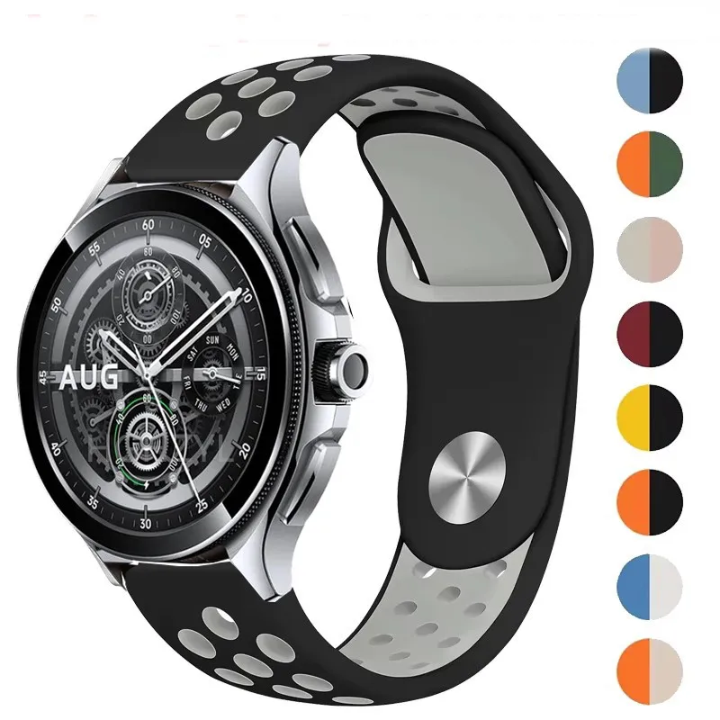 Versatile 22mm Soft Silicone Smartwatch Replacement Band - Premium Wristband Bracelet Accessories