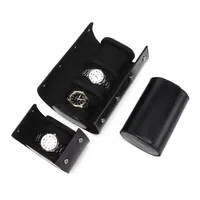 Embers cuir montre rouleau 1 2 3 fentes luxe véritable montre boîte de rangement sac de voyage boîtier de montre boîte-cadeau pochette de montre 3