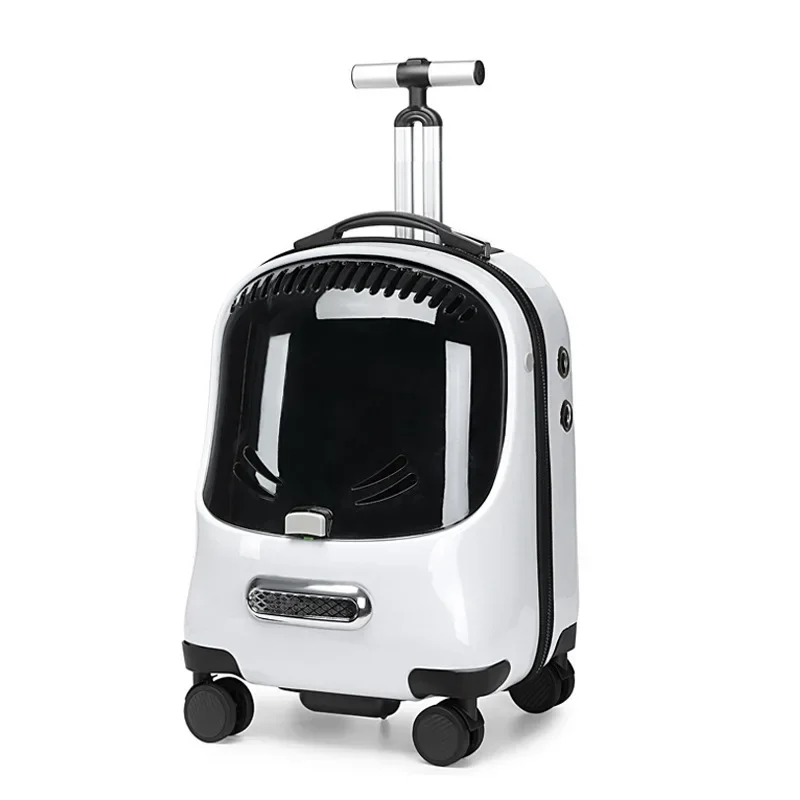 Cat Backpack Pet Trolley Bag Universal Wheel Pull Rod Back Pull Dual Purpose Convenient Breathable Water Proof Cat Bag for Pets