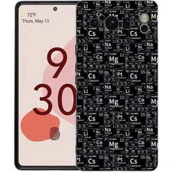 Elegant Black TPU Phone Case with Physics and Mathematics Design - Pixel 8A (A1)