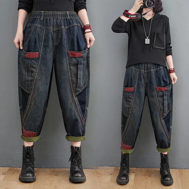 Vintage Low Waist Denim Baggy Pants Women With Splicing Pocket For Women  2023 Fashion Europe USA Style From Heatherary, $30.54 | DHgate.Com