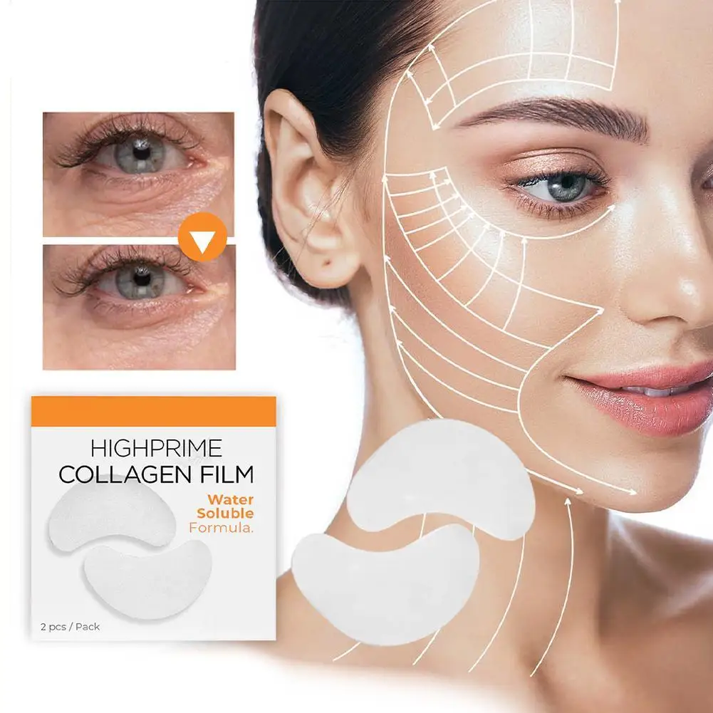 2pcs Collagen Soluble Film Eye Zone Mask Vitamin Patches Hyaluronic Acid Moisturizing Firming Face Dark Circles Korean Cosmetic collagen soluble film eye zone mask vitamin patches hyaluronic acid moisturizing firming face dark circles патчи для глаз