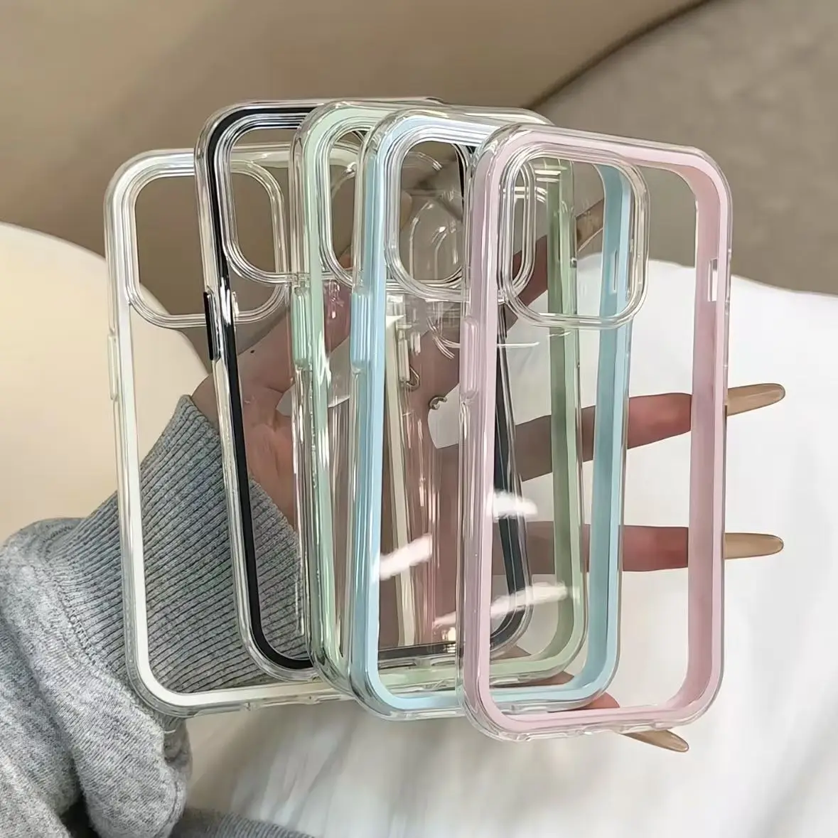 Luxury Candy Color Frame Phone Case - Premium Design Protective Cover