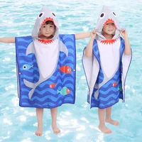 Cartoon Child Kid Hooded Cloak Infant Bathrob Baby Bath Towel Robe Cotton Newborn Wrap Blanket Boy Girl Beach Robe Dinosaur Cape 3