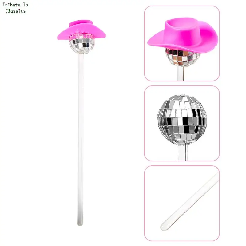 Disco Ball Stirrers Cocktail Sticks Fruit Sticks Reusable Drink Picks Martini Picks Toothpicks for Drinks Home Party Decor Favor