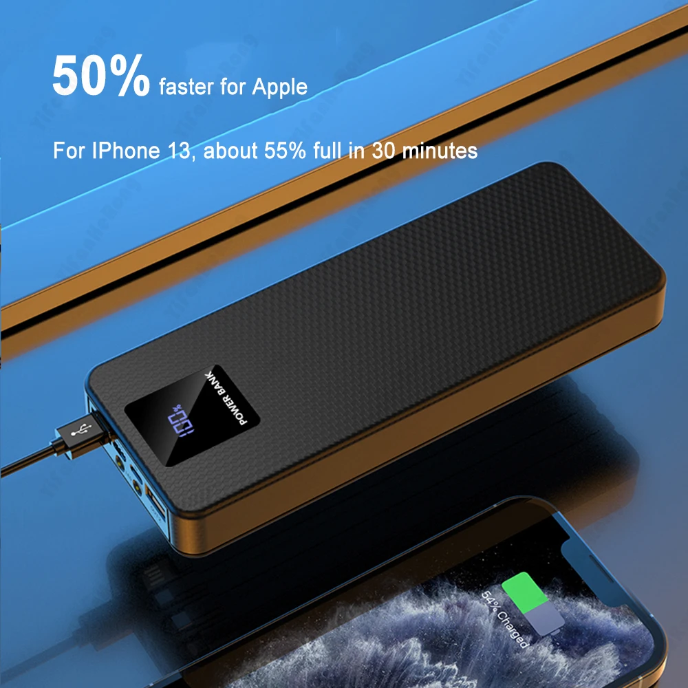 18650 배터리 홀더 22.5W 10W 보조베터리 케이스 PD QC3.0 USB C 빠른 DIY 쉘 4*18650 배터리 보관함